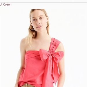 J Crew Top Single Strap Sleeveless Bow Sz 6